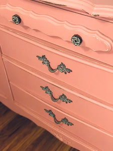 Pretty in Pink French Provincial Dresser