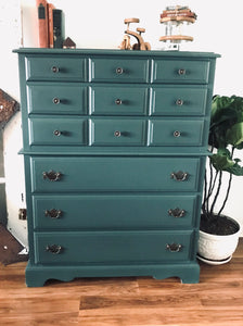 Stunning Vintage Tall Boy Chest of Drawers