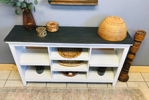 Beautiful Coastal Neutral TV Stand or Entryway Storage