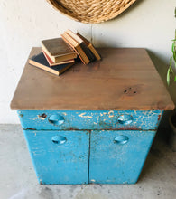 Load image into Gallery viewer, Rusty Vintage Rolling Metal Cabinet