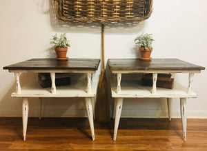 Revamped MCM End Table Set