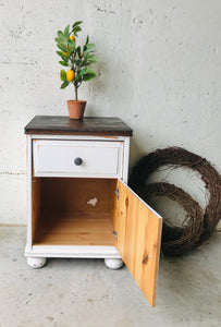 Cute Chunky Farmhouse Nightstand or End Table