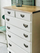 Load image into Gallery viewer, Pretty Farmhouse Vintage Chest of Drawers