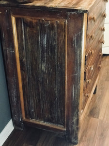 Amazing Old Handmade Wood Chest