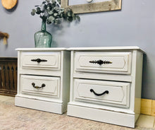 Load image into Gallery viewer, Pretty Farmhouse Nightstand Set (2)