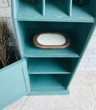 Load image into Gallery viewer, Beautiful Coastal Blue Cubby Cabinet