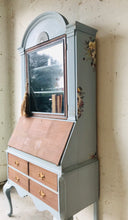 Load image into Gallery viewer, Lovely Vintage Floral Secretary Cabinet