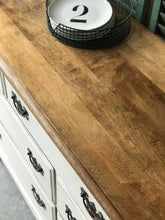 Load image into Gallery viewer, Pretty Farmhouse Vintage Long Dresser or Buffet