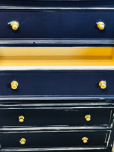 Load image into Gallery viewer, Coastal Navy Chest of Drawers &amp; Nightstand Set