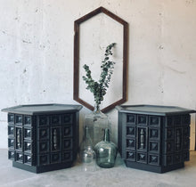Load image into Gallery viewer, Moody Vintage Mediterranean Hexagon End Table Set