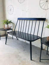 Load image into Gallery viewer, Stylish Black Metal Modern Farmhouse Bench