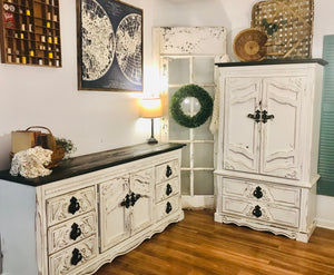 Vintage Mediterranean Style Bedroom Set