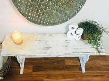 Load image into Gallery viewer, Adorable Vintage Small Wood Entryway Bench