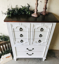 Load image into Gallery viewer, Beautiful Vintage Farmhouse Tall Chest of Drawers