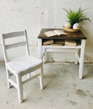 Load image into Gallery viewer, Adorable Vintage Farmhouse Kids Desk &amp; Chair