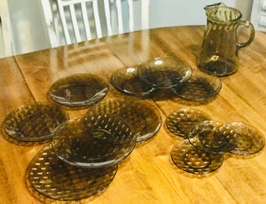 Brown Vintage Glassware Bundle