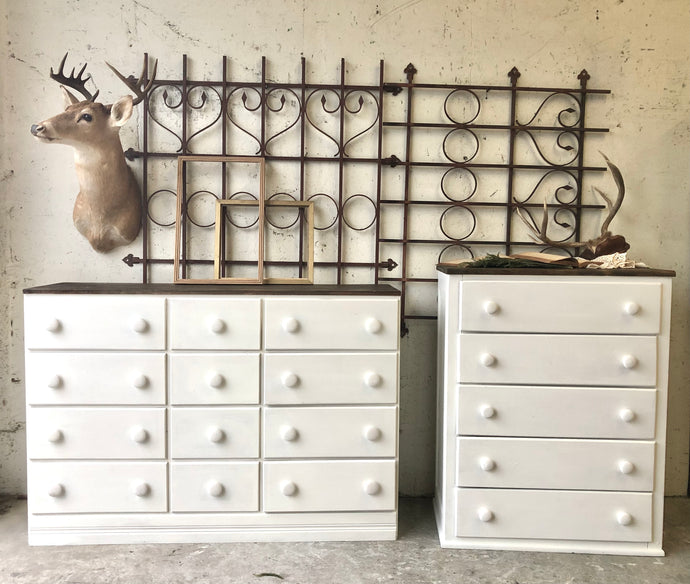 Vintage Farmhouse Long or Tall Dresser