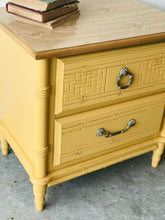 Load image into Gallery viewer, Vintage Faux Bamboo Nightstand or End Table Set