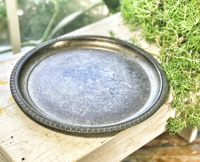 Vintage metal platter