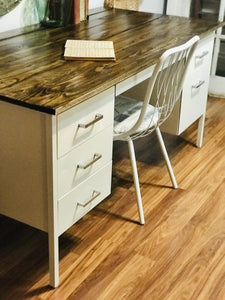 Industrial Vintage Metal Desk & Chair