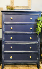 Load image into Gallery viewer, Coastal Navy Chest of Drawers &amp; Nightstand Set