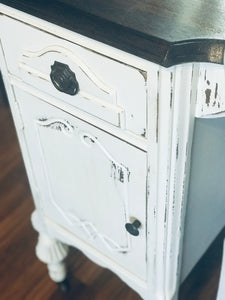 Ornate Antique Vanity and Chair Set