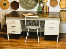 Load image into Gallery viewer, Industrial Vintage Metal Desk &amp; Chair