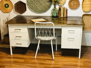 Industrial Vintage Metal Desk & Chair