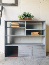Load image into Gallery viewer, Pretty Farmhouse Cubby Bookshelf