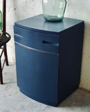 Load image into Gallery viewer, Adorable Vintage Navy Single Nightstand