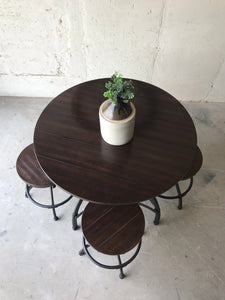 Amazing Industrial Farmhouse Pub Table & Stools