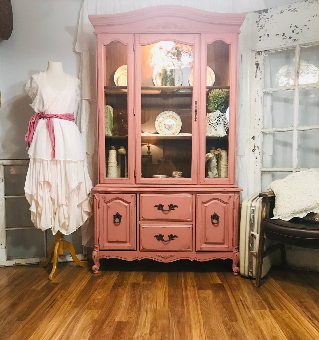 Gorgeous French Provincial China Cabinet