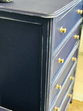 Load image into Gallery viewer, Coastal Navy Chest of Drawers &amp; Nightstand Set