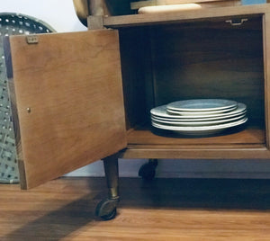 Vintage solid wood buffet server