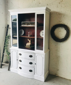 Beautiful Antique Farmhouse Open China Cabinet