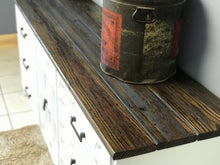 Load image into Gallery viewer, Large Vintage Farmhouse Buffet or TV Stand