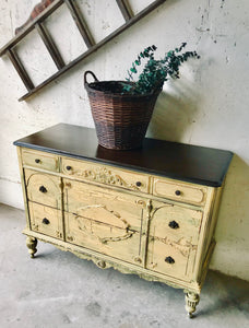 Extra Chippy & Distressed Antique Farmhouse Dresser or Buffet