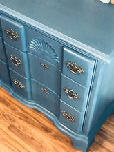 Load image into Gallery viewer, Beautiful Vintage Blue Long Dresser or Buffet
