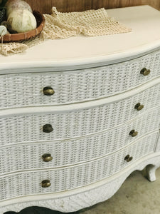 Pretty Bombay Wicker Chest of Drawers