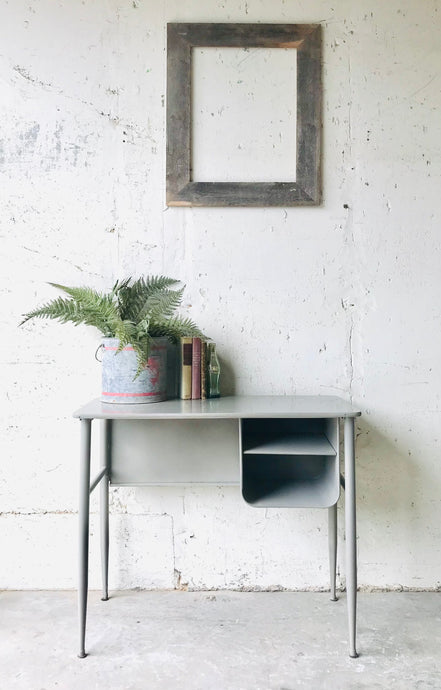 Vintage MCM metal base desk