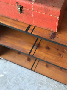 Industrial Farmhouse Rolling Bookshelf