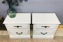 Load image into Gallery viewer, Pretty Farmhouse Nightstand Set (2)