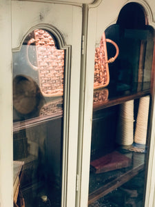 Pretty Shabby Chic Grey China Cabinet