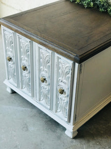 Large Vintage Farmhouse Single End Table