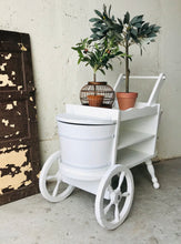 Load image into Gallery viewer, Pretty Vintage Rolling Tea or Garden Cart
