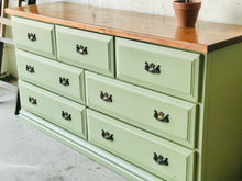Load image into Gallery viewer, Pretty Sage Farmhouse Dresser or Buffet