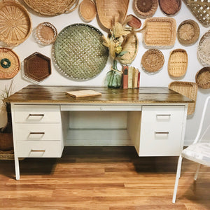 Industrial Vintage Metal Desk & Chair