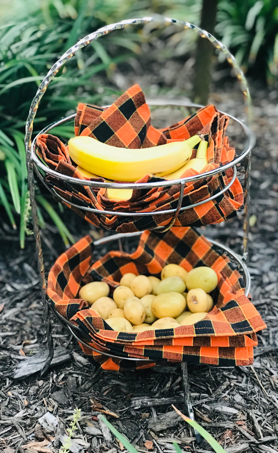 Tiered Metal Basket