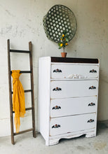 Load image into Gallery viewer, Pretty Vintage Waterfall Chest of Drawers