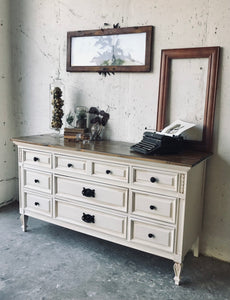 Beautiful Buttercream Dresser, Buffet, or TV Stand